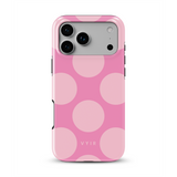 Big Polka Dots, Purukumivaaleanpunainen - Tough iPhone Puhelimen Kuori