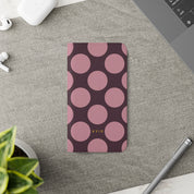 Samsung Galaxy S22 Vegan Leather Wallet Case – Pink Plum Polka Dot Design - VYIR
