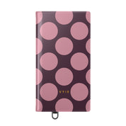 Samsung Galaxy S24 Ultra Vegan Leather Wallet Case – Pink Plum Polka Dot Design - VYIR