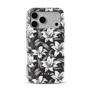 Monochrome Lilies - Shockproof MagSafe iPhone Case - VYIR