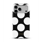 Large Polka Dots, Black Sparkle - Tough Puhelimen Kuori