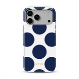 Large Polka Dots, Old Money Blue - Tough Puhelimen Kuori