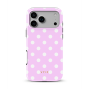 Classic Polka Dots, Pastel Pink - Shockproof MagSafe iPhone Case - VYIR