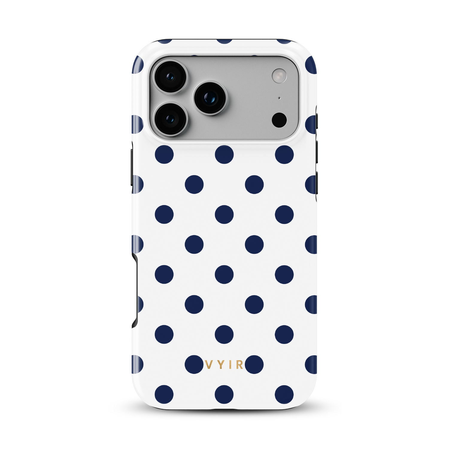 Classic Polka Dots, Sailor Blue - Shockproof Phone Case - VYIR