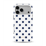 Classic Polka Dots, Sailor Blue - Tough Puhelimen Kuori