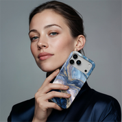 Golden Luxe Marble Blue - Shockproof MagSafe iPhone Case - VYIR