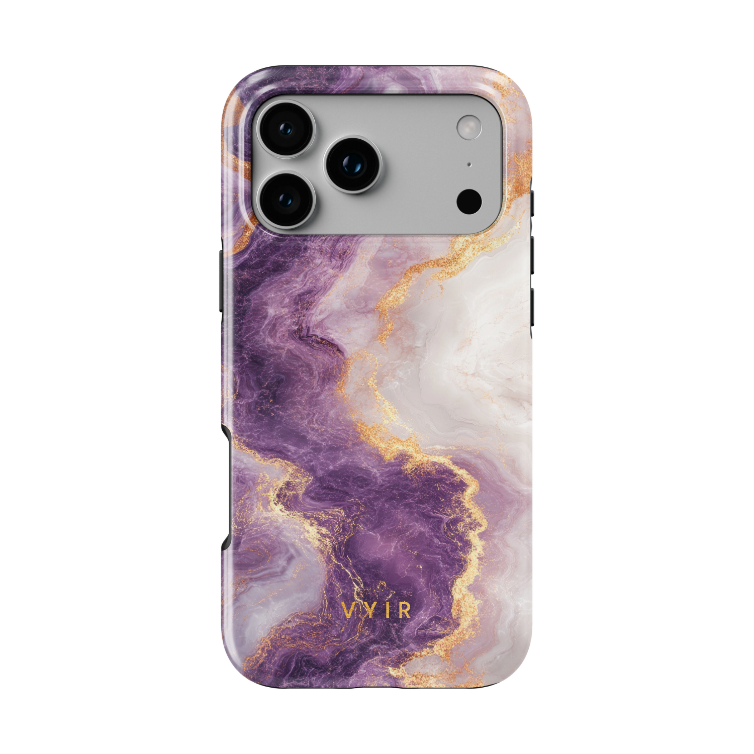 Golden Luxe Marble Purple - Shockproof Phone Case - VYIR