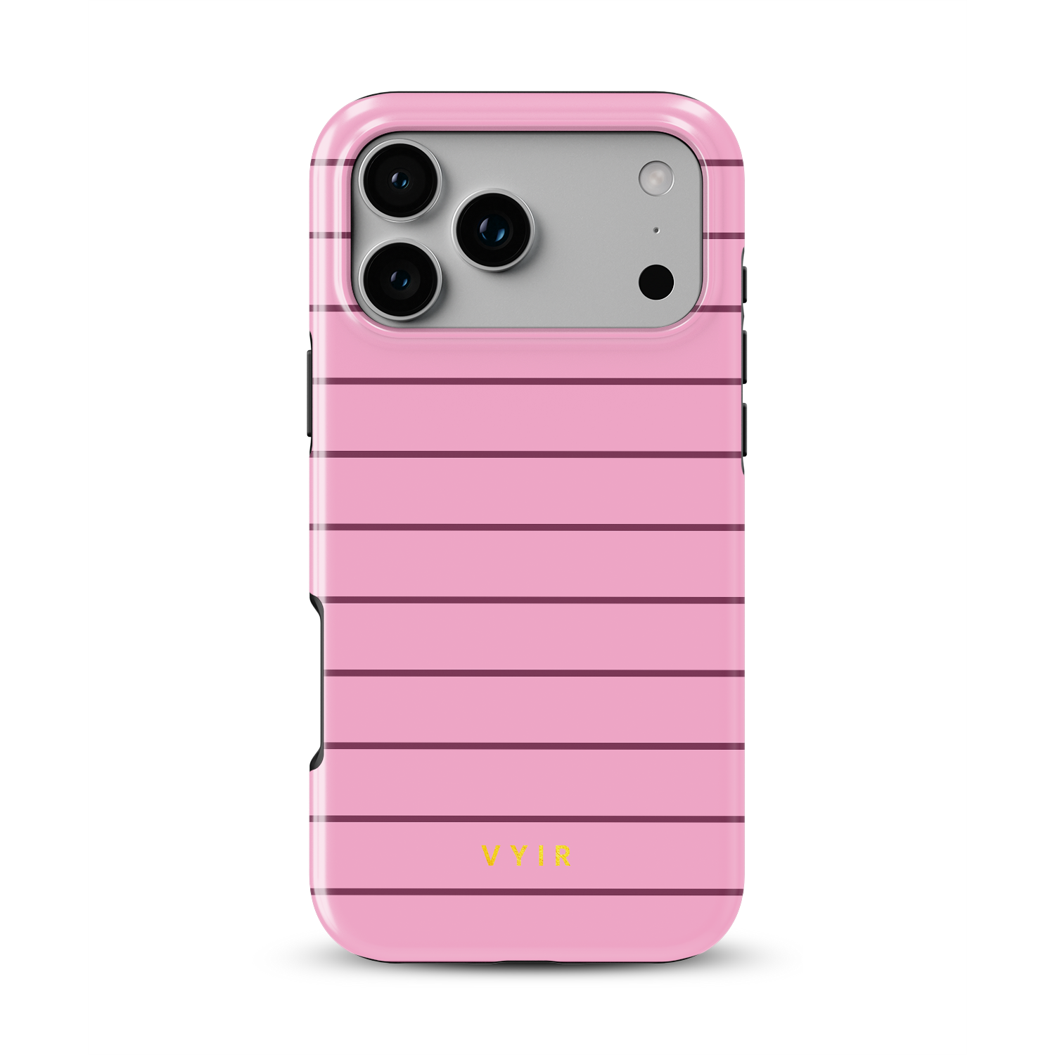 Horizontal Stripes, Blush Pink - Shockproof MagSafe iPhone Case - VYIR