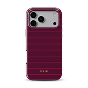 Horizontal Stripes, Merlot - Shockproof MagSafe iPhone Case - VYIR