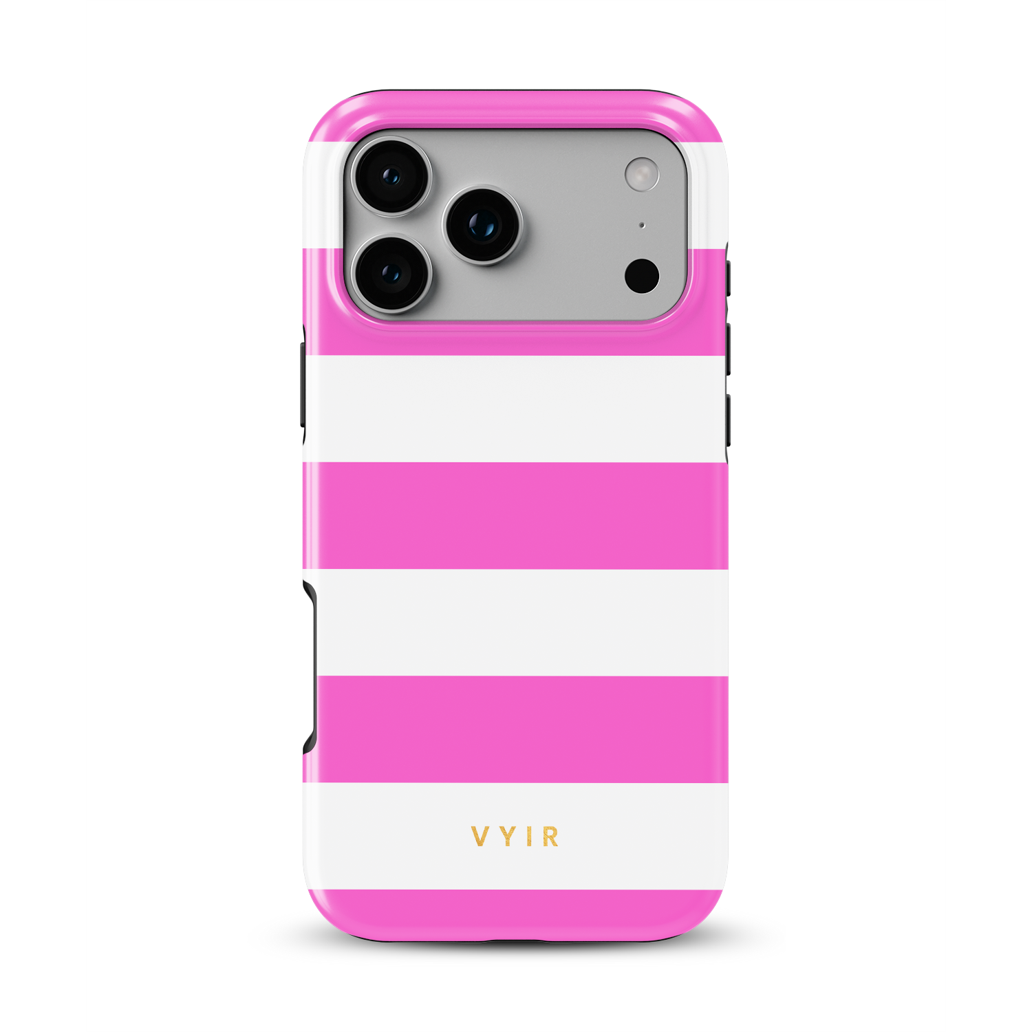 Horizontal Stripes, Fashion Pink - Shockproof MagSafe iPhone Case - VYIR