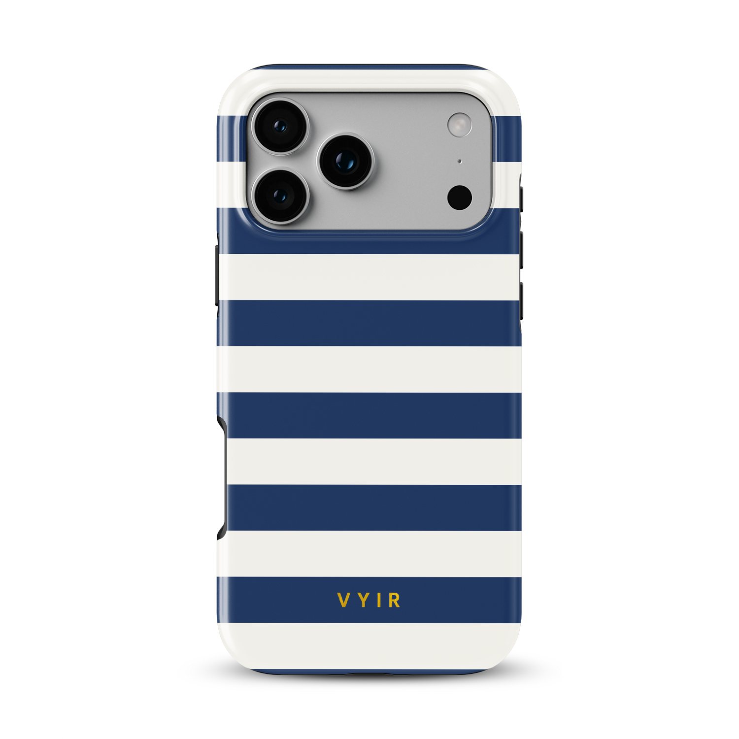 Horizontal Stripes, Old Money Blue - Shockproof Phone Case - VYIR