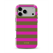 Horizontal Stripes, Urban Olive - Shockproof MagSafe iPhone Case - VYIR