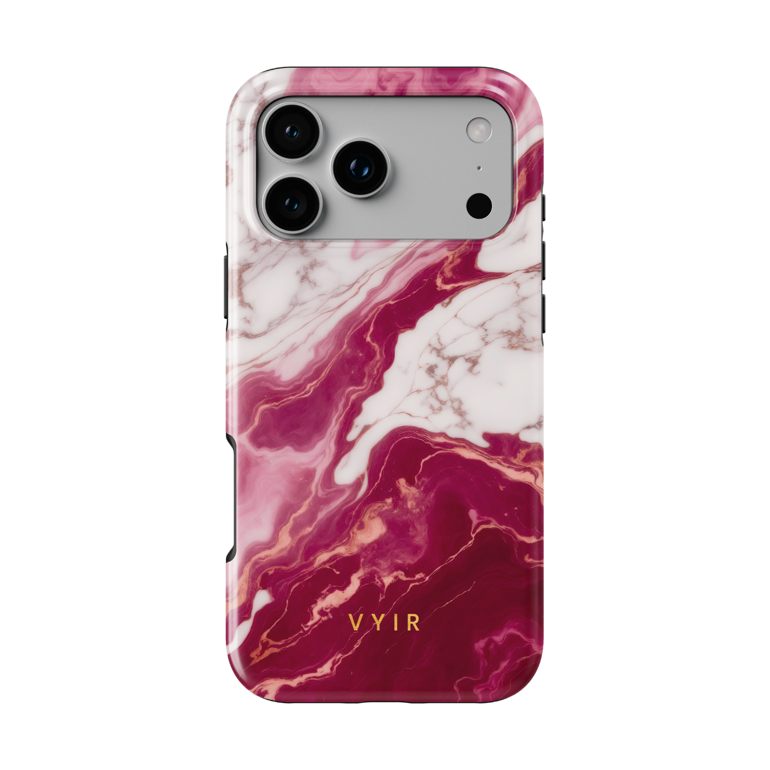 Italian Marble Burgundy - Shockproof MagSafe iPhone Case - VYIR