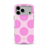 Large Polka Dots, Bubbly Pink - Tough MagSafe iPhone Kuori
