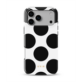 Large Polka Dots, Mono Black - Tough MagSafe iPhone Kuori