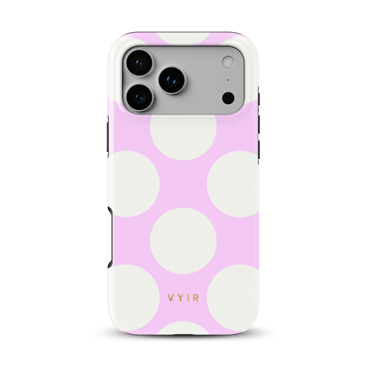 Large Polka Dots, Vanilla Pink - Shockproof MagSafe iPhone Case - VYIR