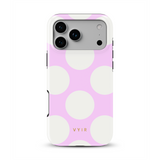 Large Polka Dots, Vanilla Pink - Tough MagSafe iPhone Kuori