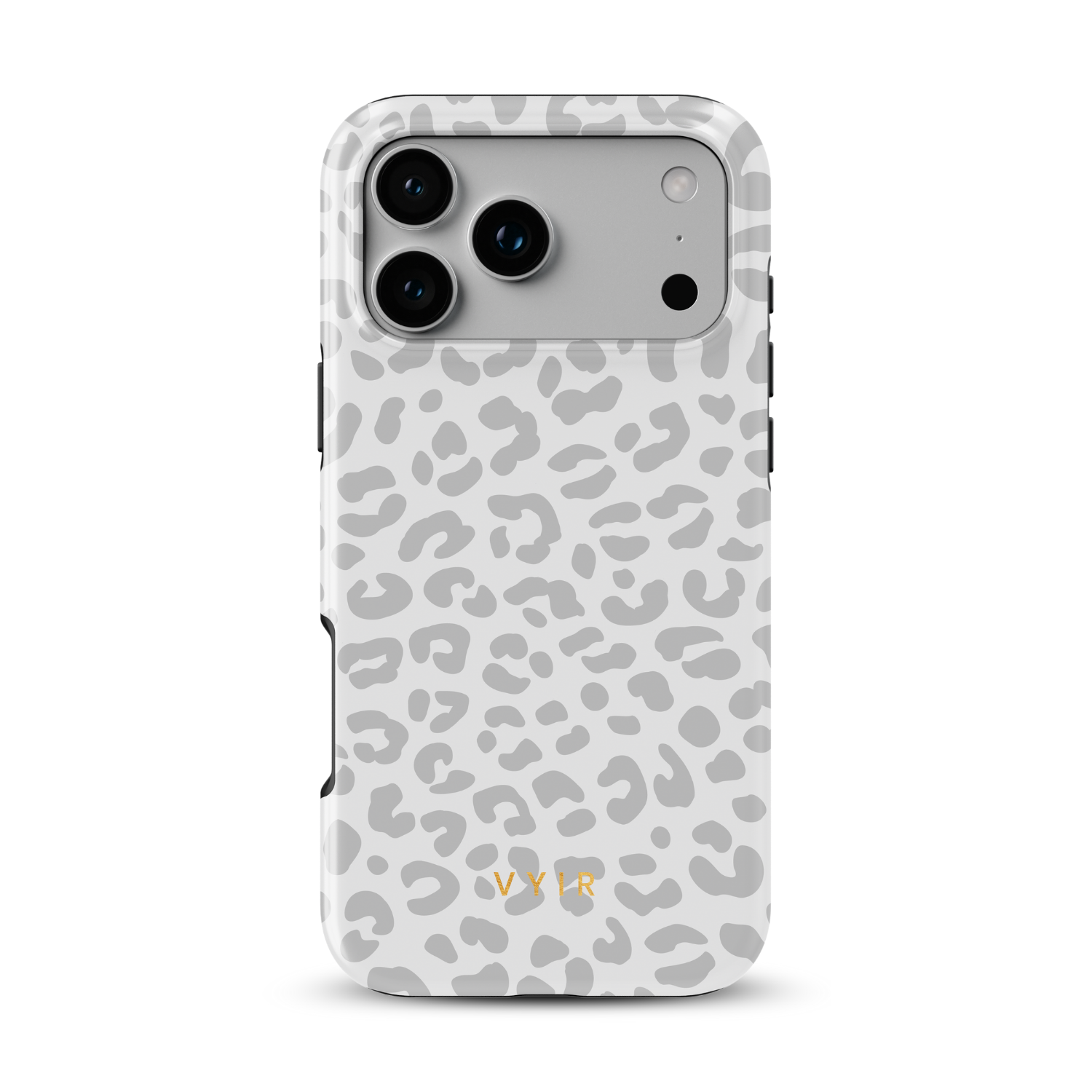 Leopard Elegance Grey - Shockproof Phone Case - VYIR