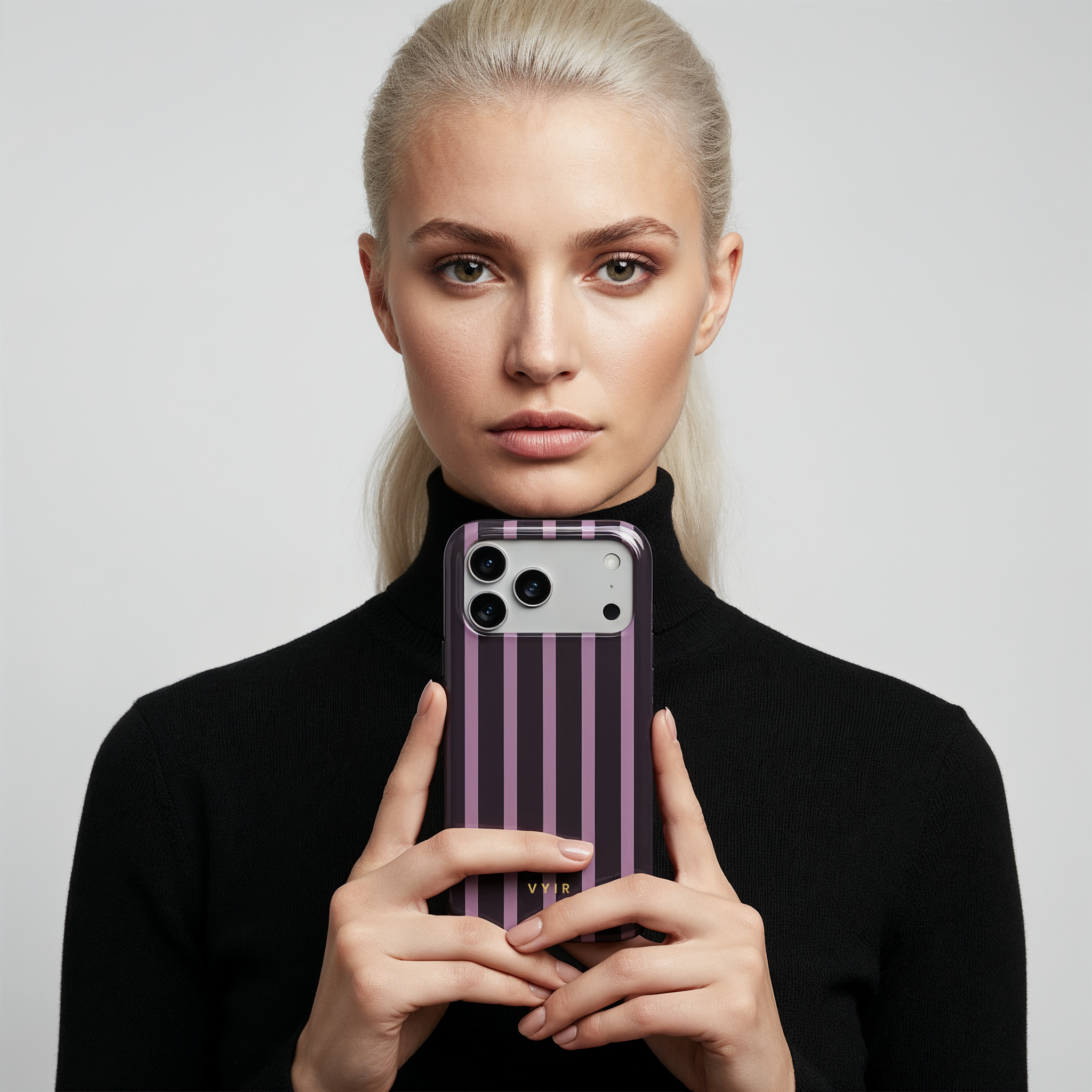 Luxe Stripes, Plum - Shockproof MagSafe iPhone Case - VYIR