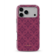 Ornate Bloom, Burgundy - Shockproof MagSafe iPhone Case - VYIR