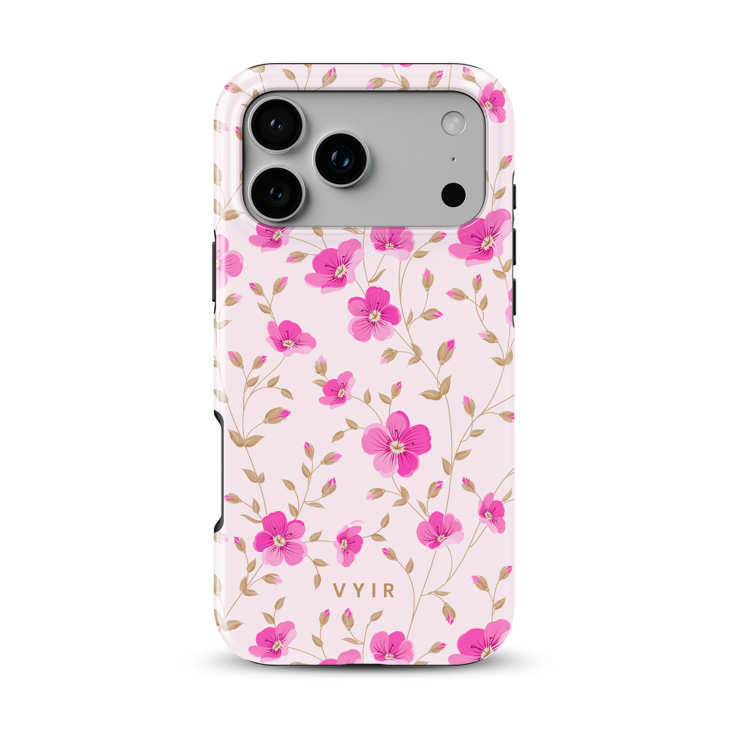 Pink Meadow Touch - Shockproof MagSafe iPhone Case - VYIR