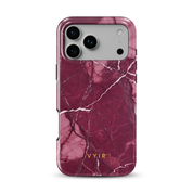 Pure Marble Burgundy - Shockproof MagSafe iPhone Case - VYIR