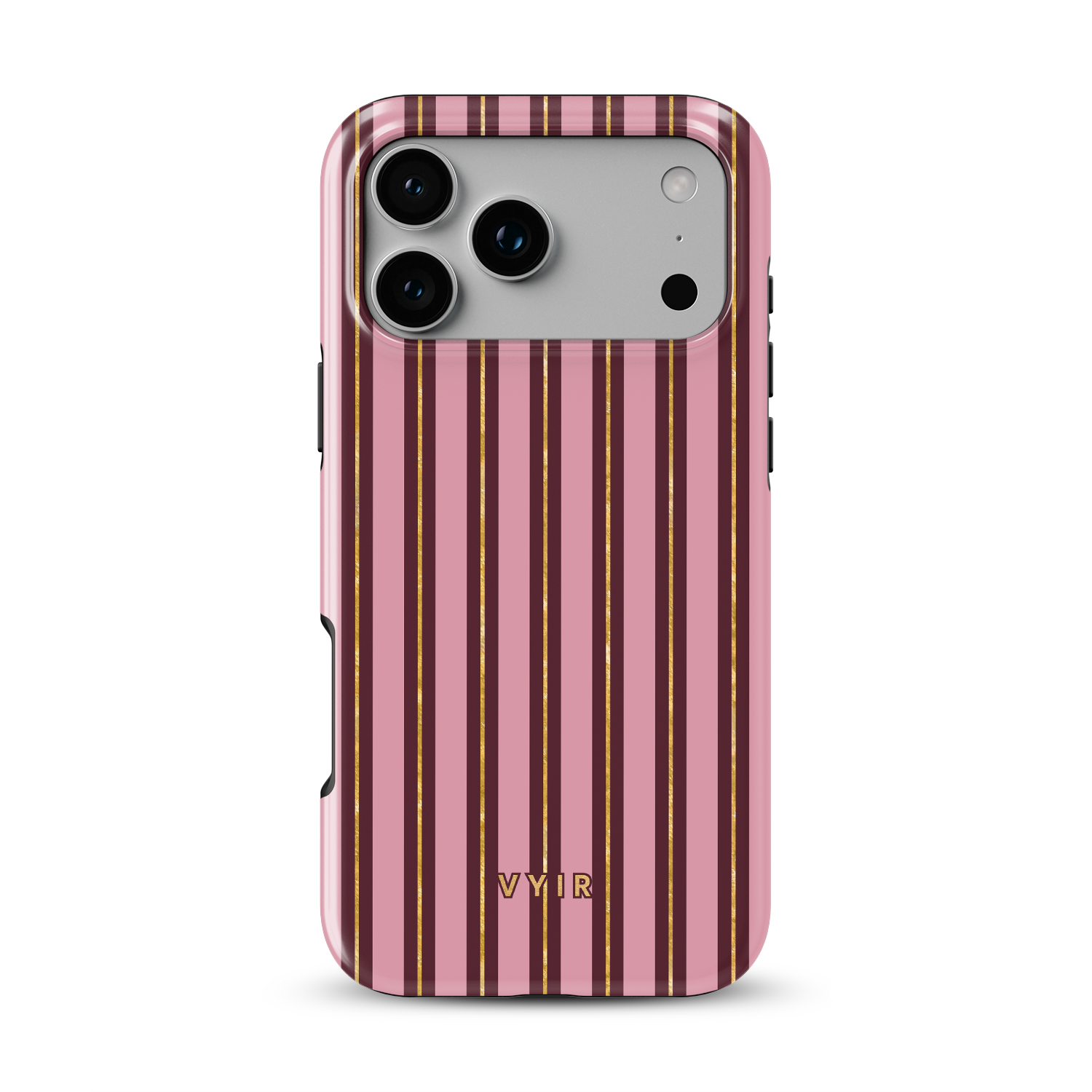 VYIR Signature Golden Lines, Pink - Shockproof MagSafe iPhone Case - VYIR