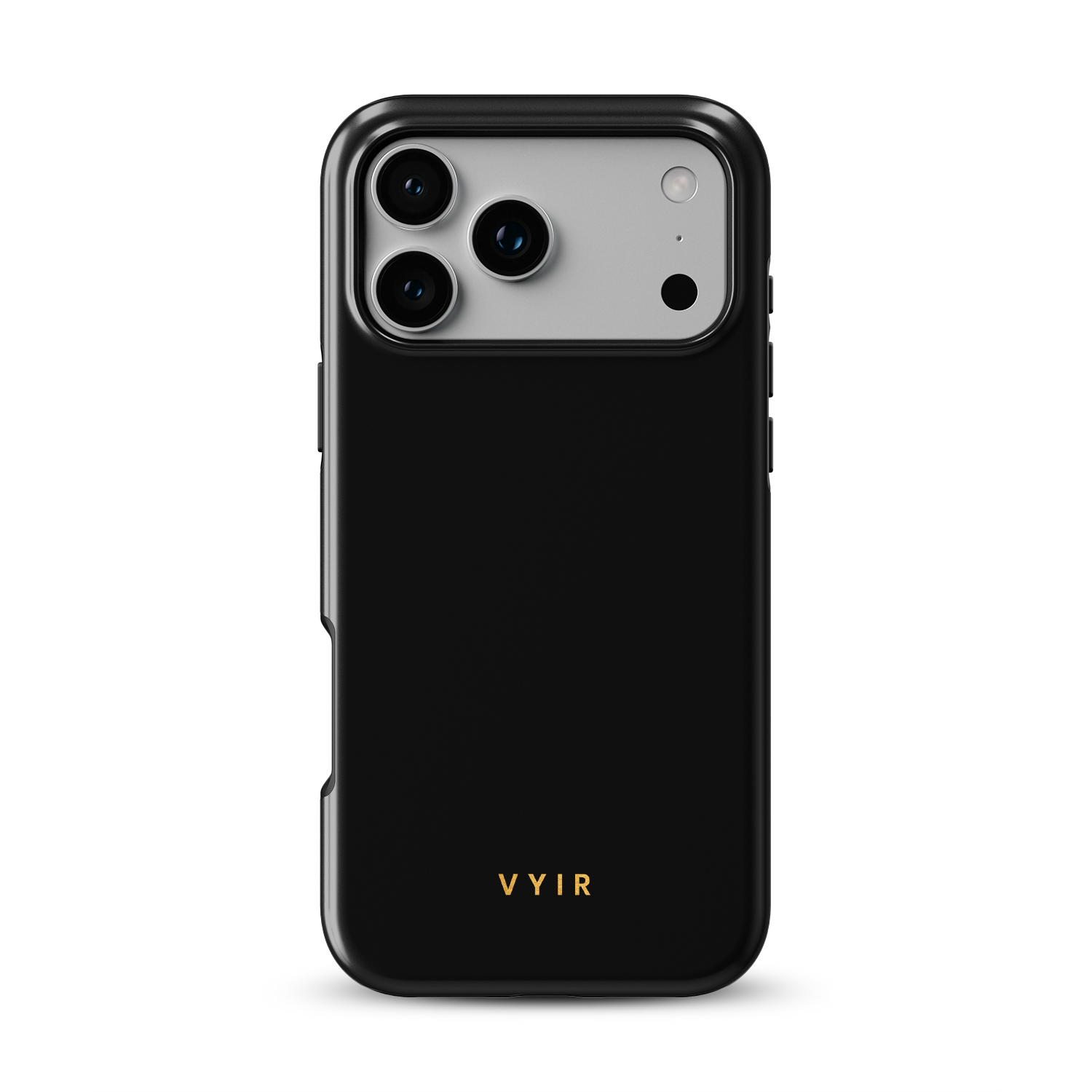 VYIR Signature Solid Colors, Black - Shockproof MagSafe iPhone Case - VYIR