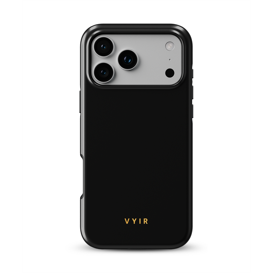 VYIR Signature Solid Colors, Black - Iskunkestävä MagSafe-iPhone-kuori