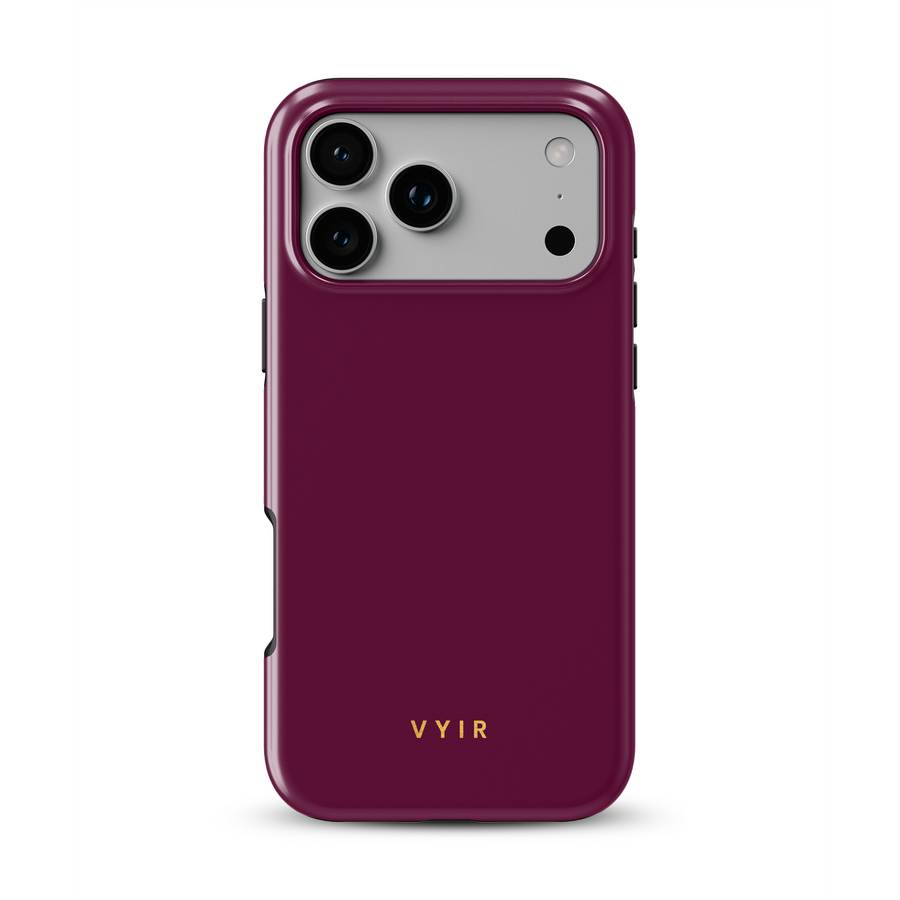 VYIR Signature Solid Colors, Burgundy - Iskunkestävä MagSafe-iPhone-kuori
