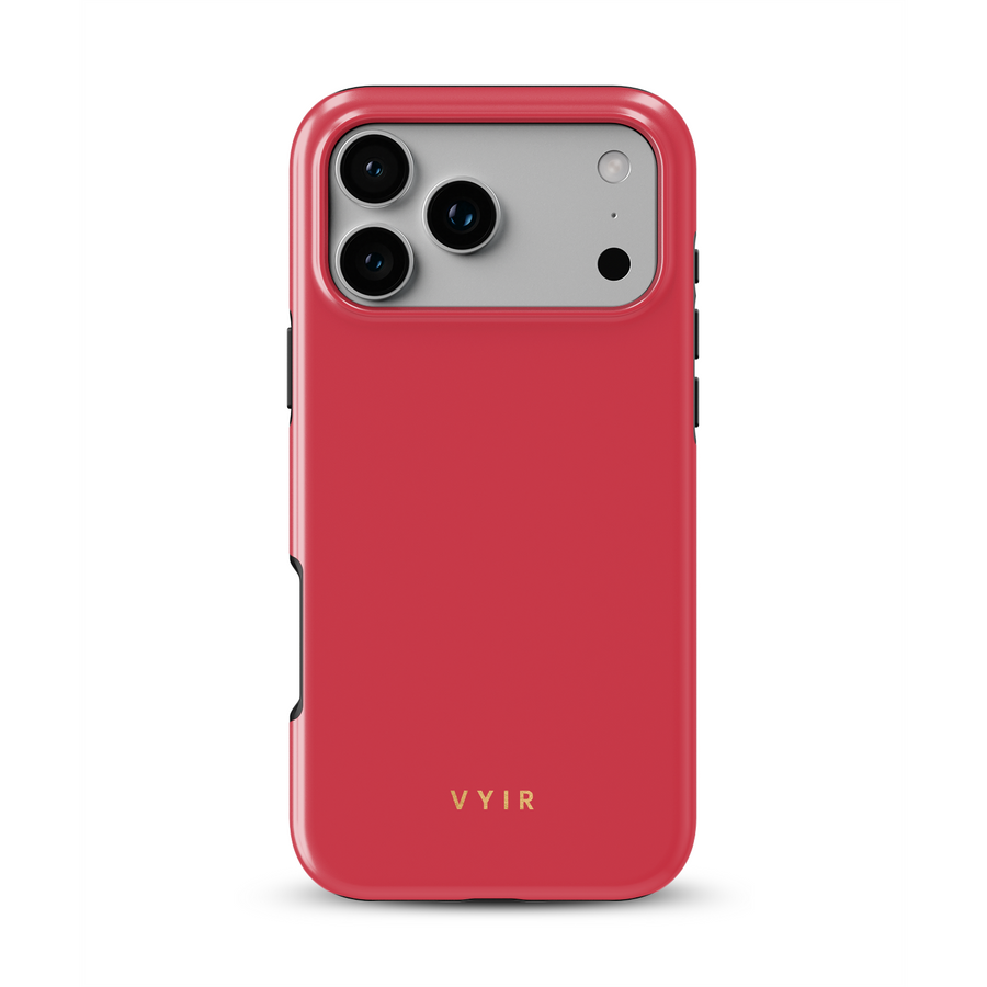 VYIR Signature Solid Colors, Red - Iskunkestävä MagSafe-iPhone-kuori