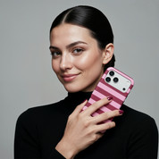 Horizontal Stripes, Candy Pink - Shockproof Phone Case - VYIR