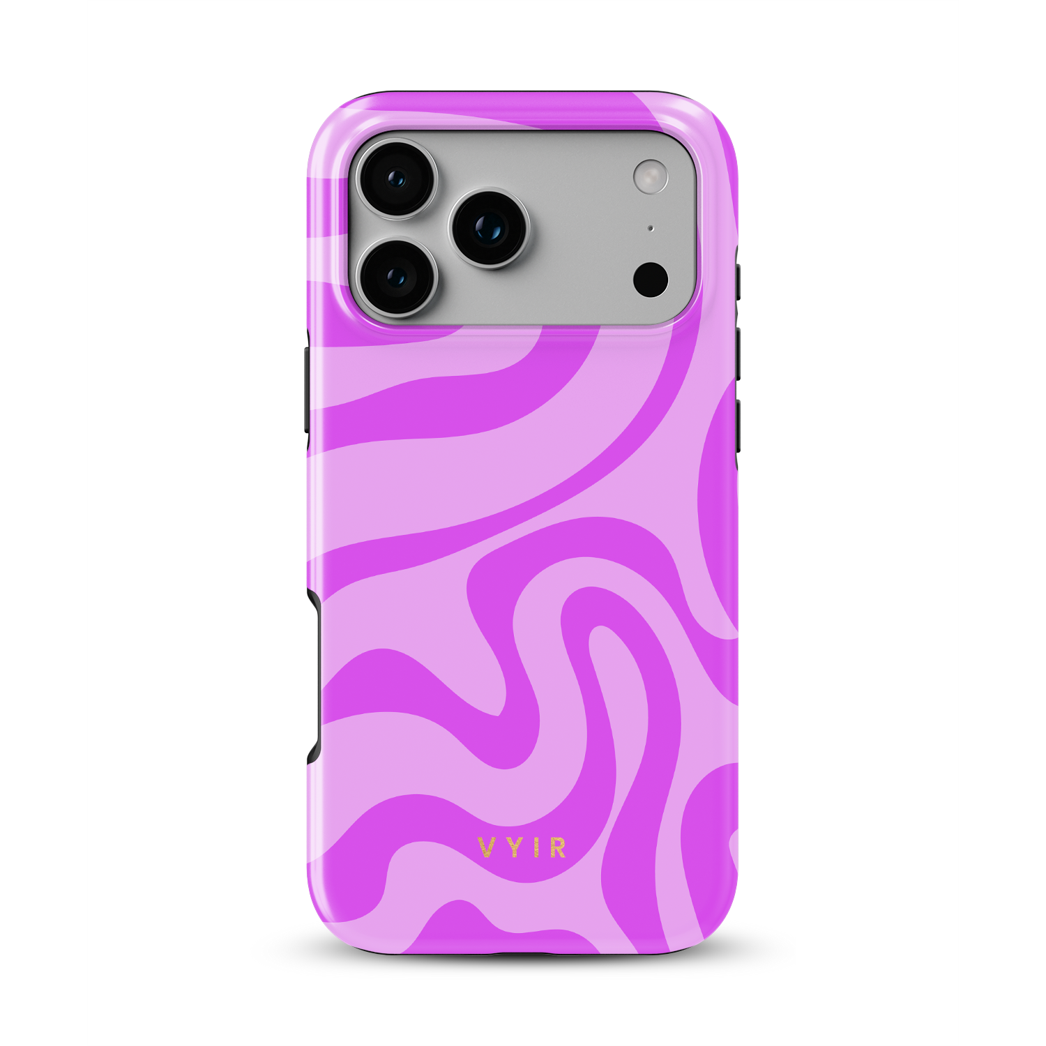 Swirl Lines, Light Pink - Shockproof MagSafe iPhone Case - VYIR