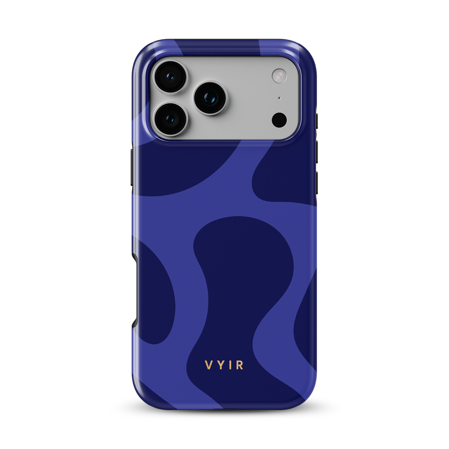 Swirl Lines, Navy Blue - Shockproof MagSafe iPhone Case - VYIR