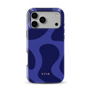 Swirl Lines, Navy Blue - Shockproof MagSafe iPhone Case - VYIR