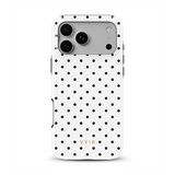 Tiny Polka Dots, mustavalkoinen - Tough MagSafe iPhone Puhelimen Kuori