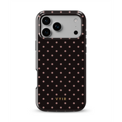 Tiny Polka Dots, Chocolate - Shockproof MagSafe iPhone Case - VYIR