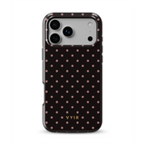 Tiny Polka Dots, suklaanruskea - Tough MagSafe iPhone Kuori