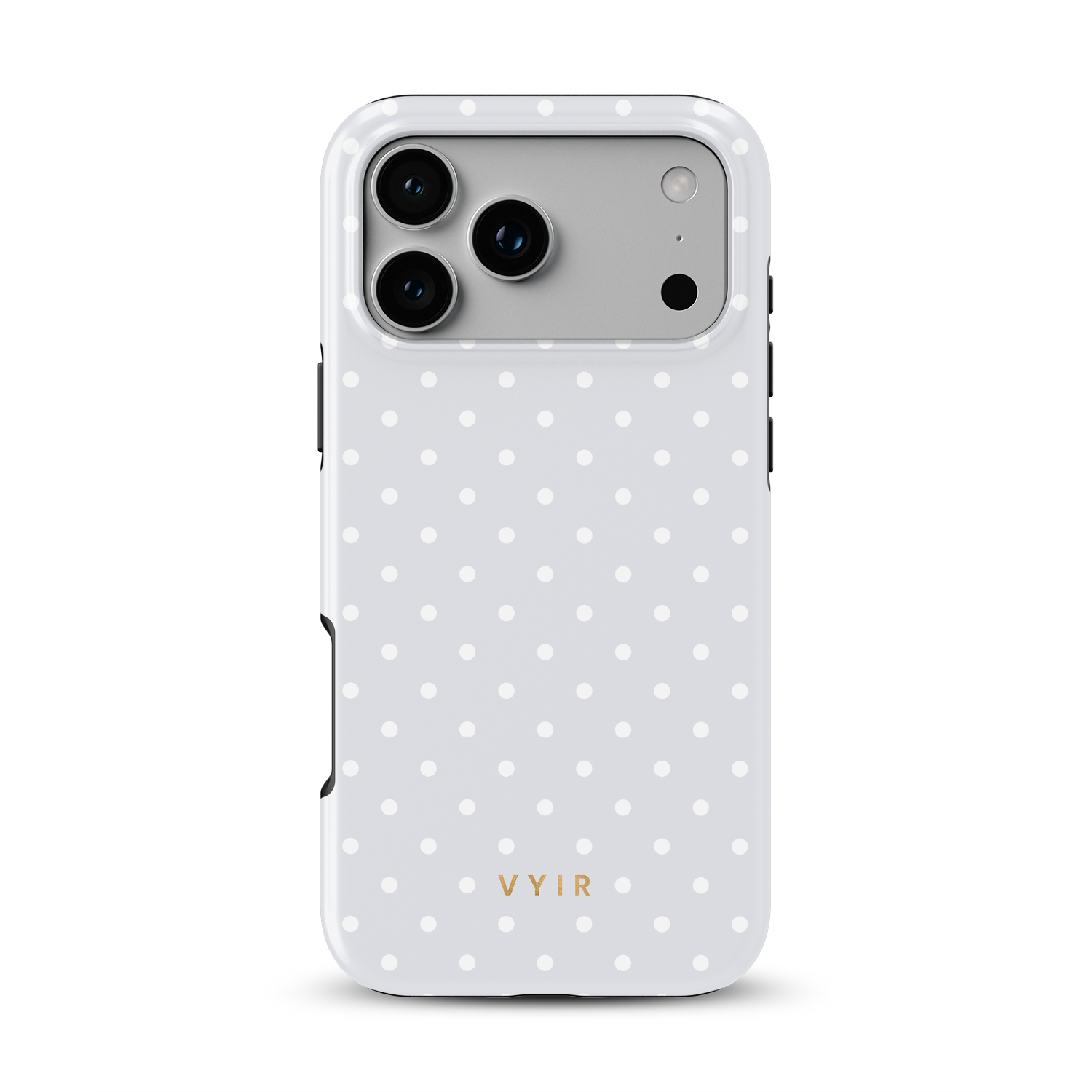 Tiny Polka Dots, Pearl White - Shockproof Phone Case - VYIR