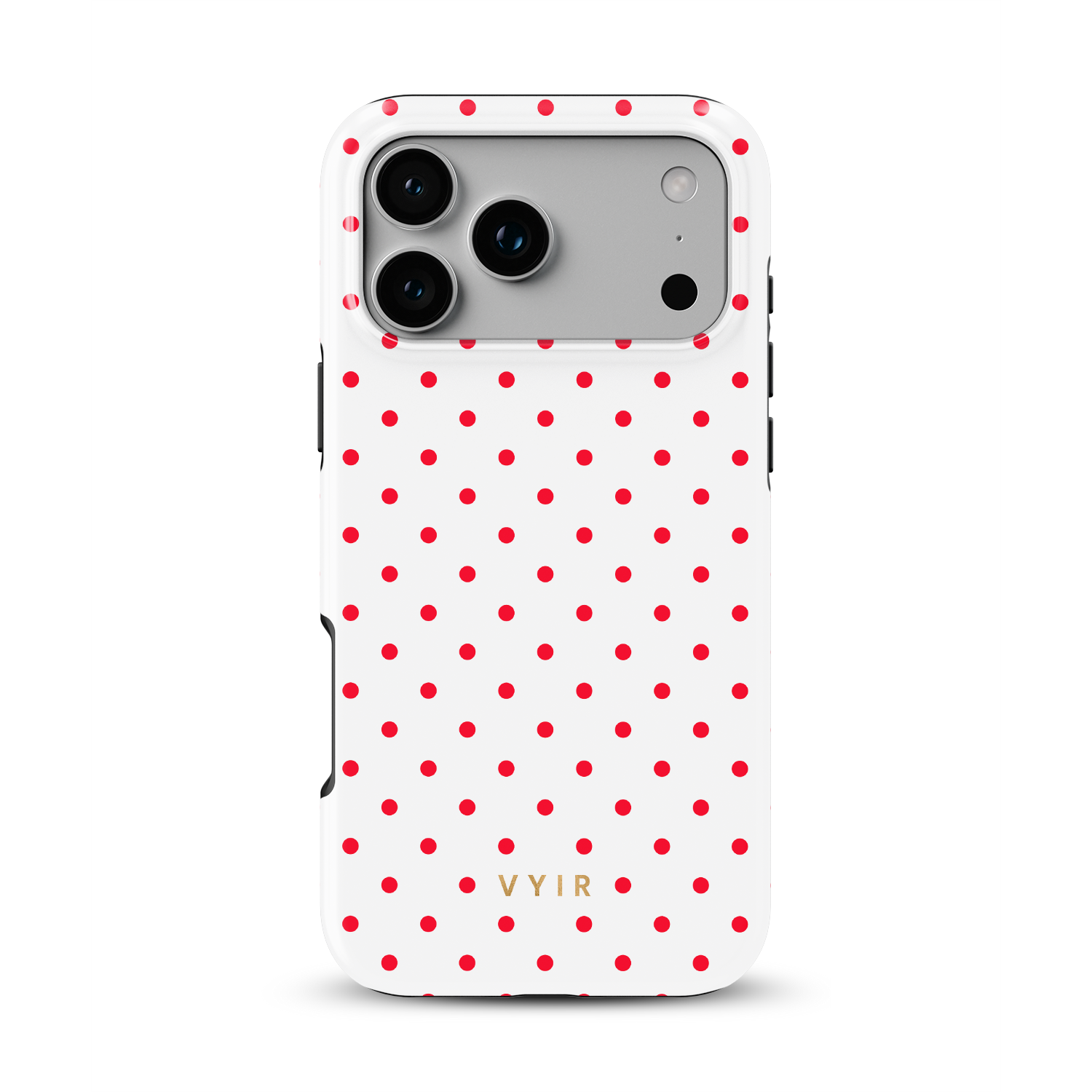 Tiny Polka Dots, Red Spark - Shockproof Phone Case - VYIR