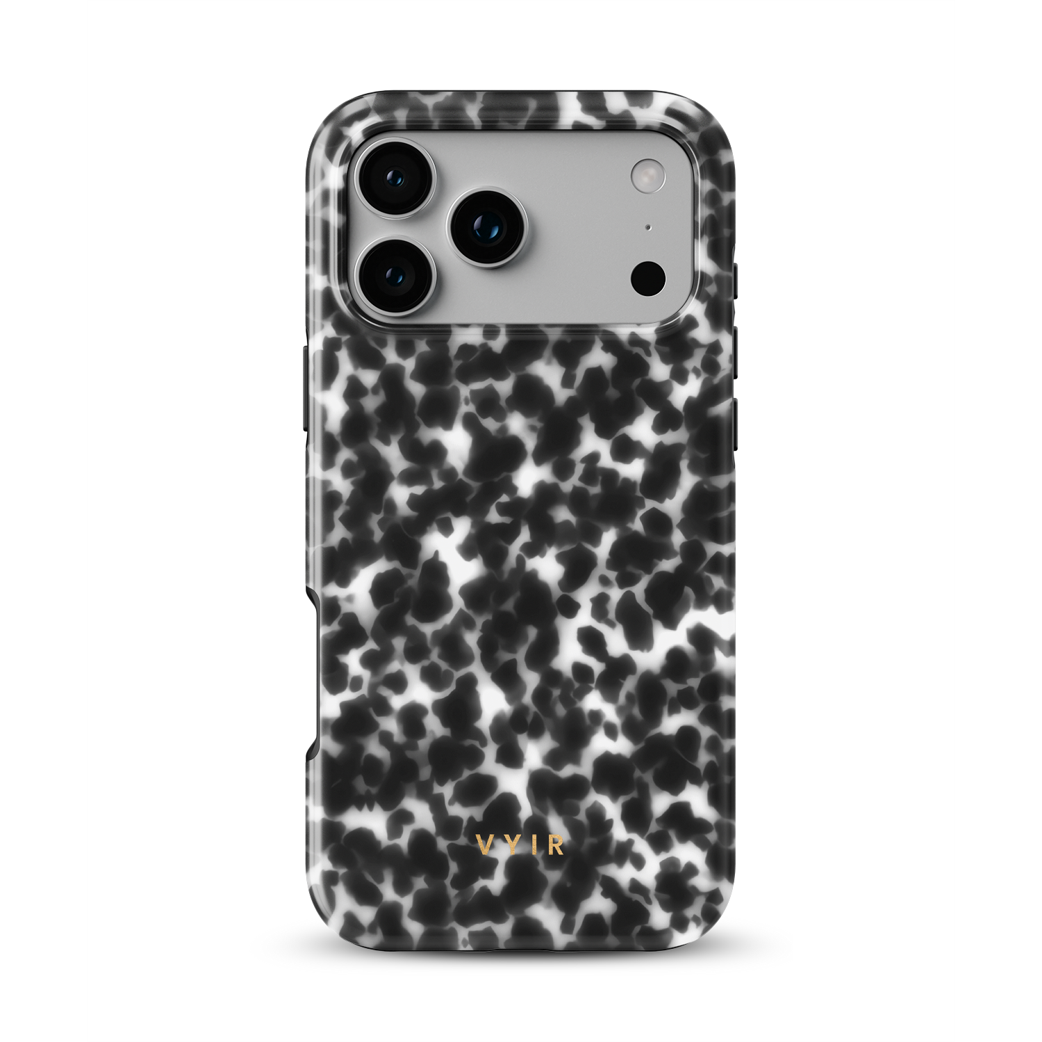 Tortoiseshell, Black and White - Shockproof Phone Case - VYIR