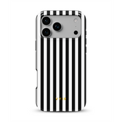 Vertical Stripes, Black and White - Shockproof MagSafe iPhone Case - VYIR
