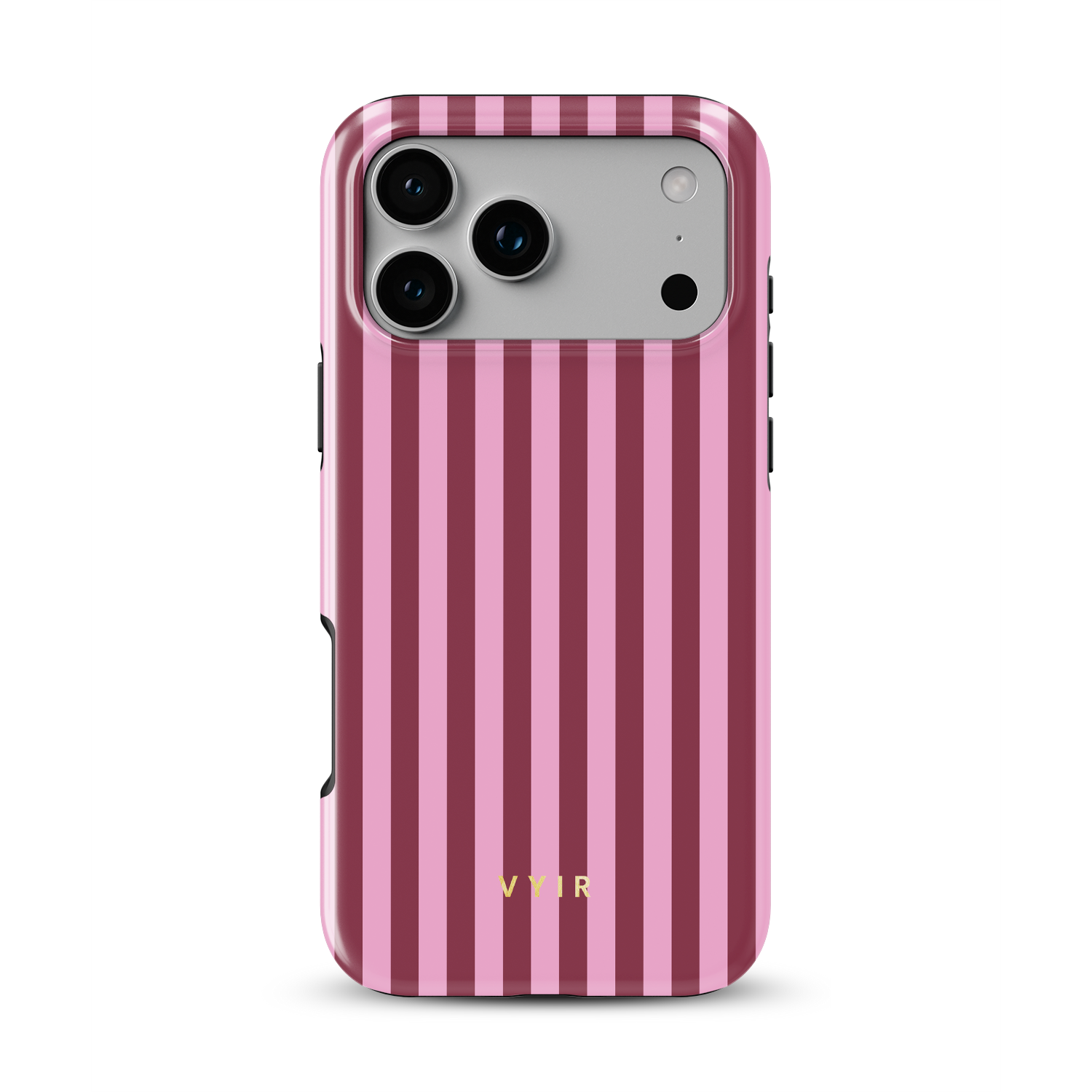 Vertical Stripes, Candy Pink - Shockproof MagSafe iPhone Case - VYIR