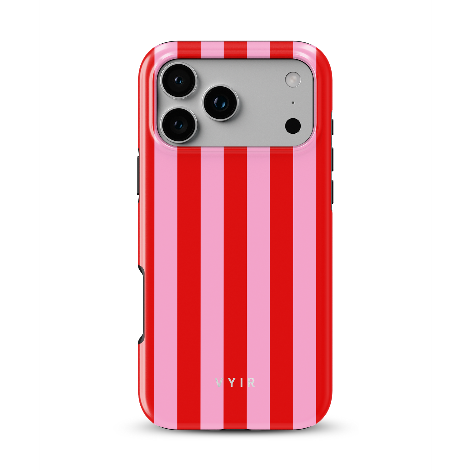 Vertical Stripes, Red Blush - Shockproof MagSafe iPhone Case - VYIR