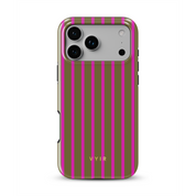 Vertical Stripes, Urban Olive - Shockproof MagSafe iPhone Case - VYIR