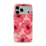 Pink Hibiscus Glow - Shockproof MagSafe iPhone Case - VYIR