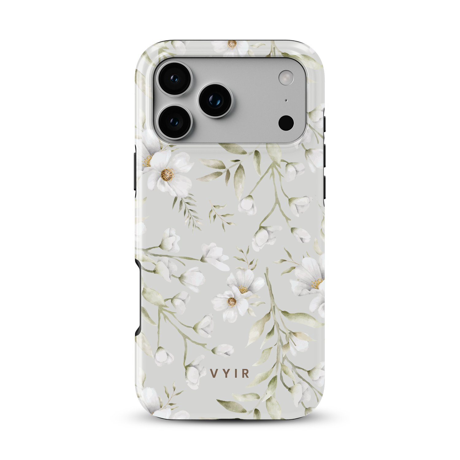 White Blossom Drift - Shockproof Phone Case - VYIR