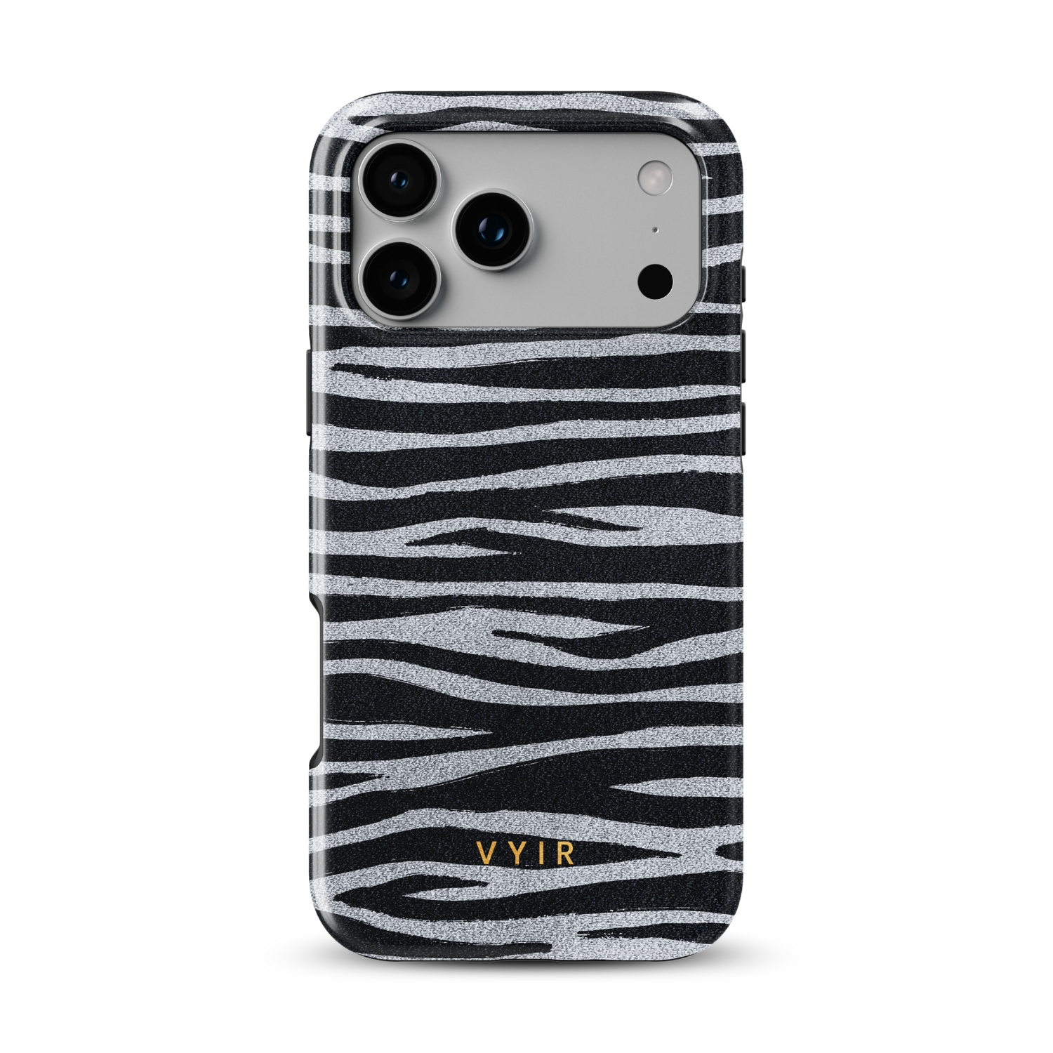 Zebra Gleam Silver - Shockproof MagSafe iPhone Case - VYIR