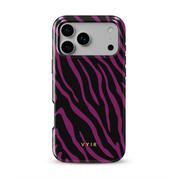 Zebra Luxe, Burgundy - Shockproof Phone Case - VYIR