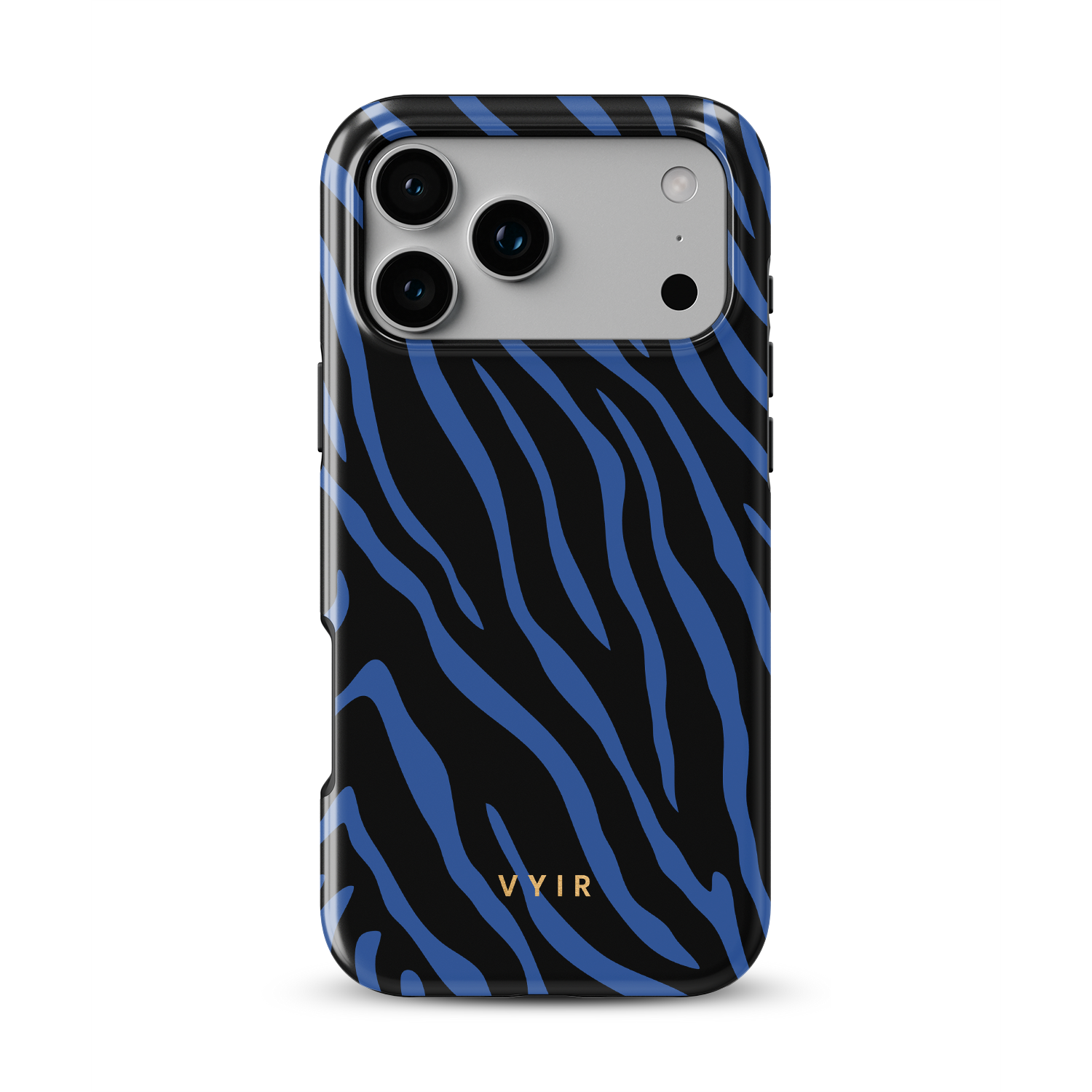 Zebra Luxe, Indigo Blue - Shockproof MagSafe iPhone Case - VYIR